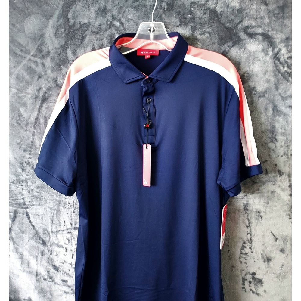NWT Redvanly Performance Polo Golf Shirt  Size Large‎ Midnight Navy $110.00
